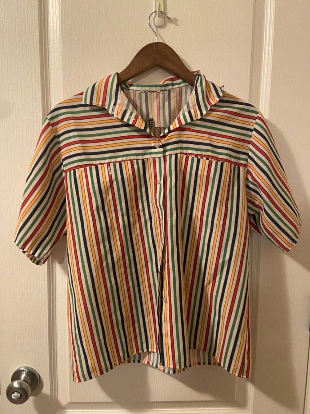 80s Colorful Striped Polo